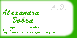 alexandra dobra business card